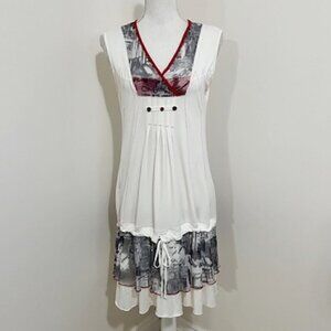 Dolcezza Michael Phillips Ltd White Sleeveless Dress
